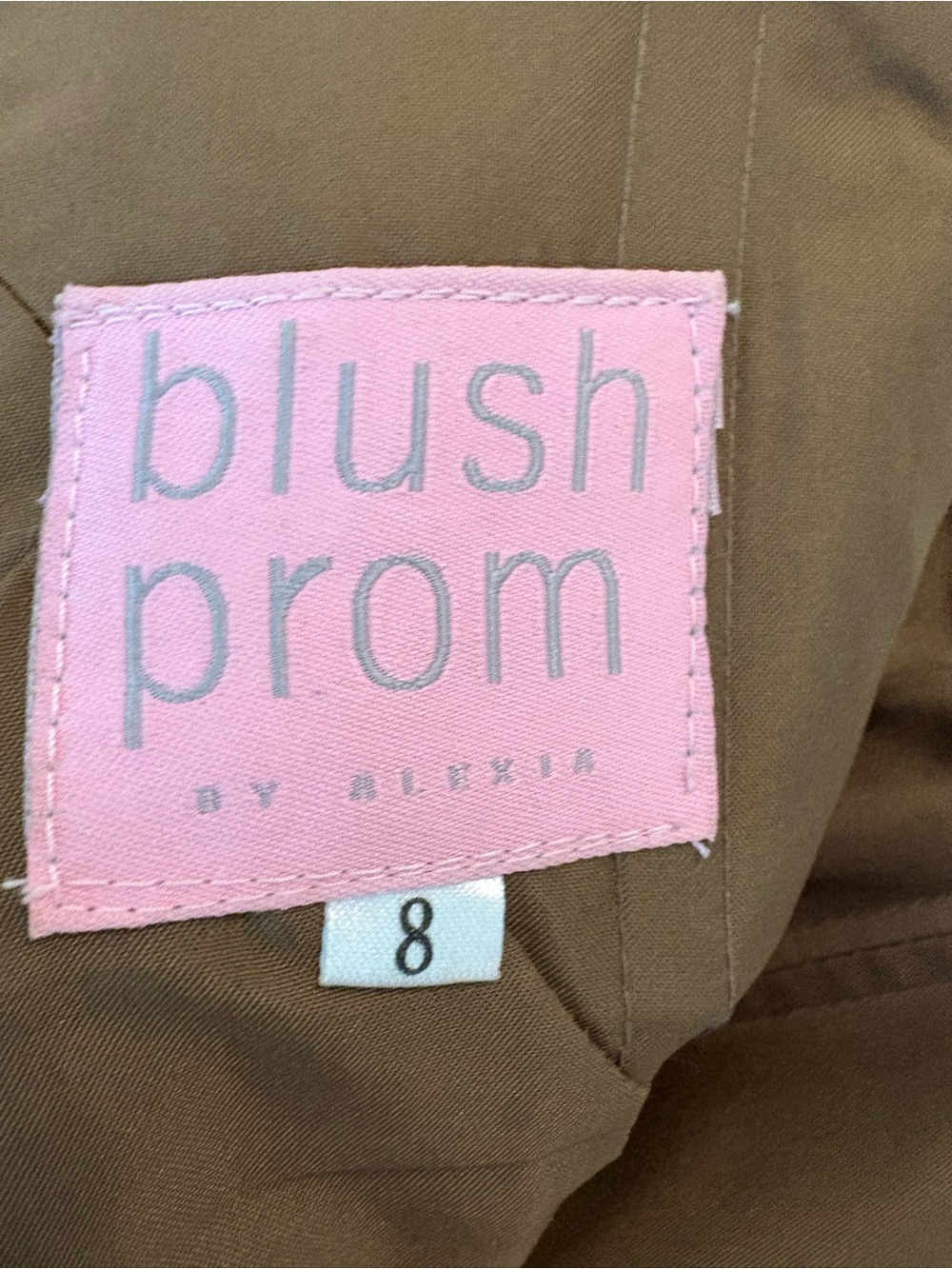 Blush Prom Dress Size 8 One Shoulder Beaded Ombre Sequin  Evening Gown - Picture 6 of 7
